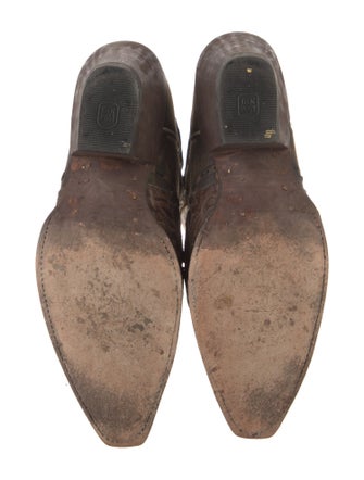 Dan Post Leather Patterned Western Boots