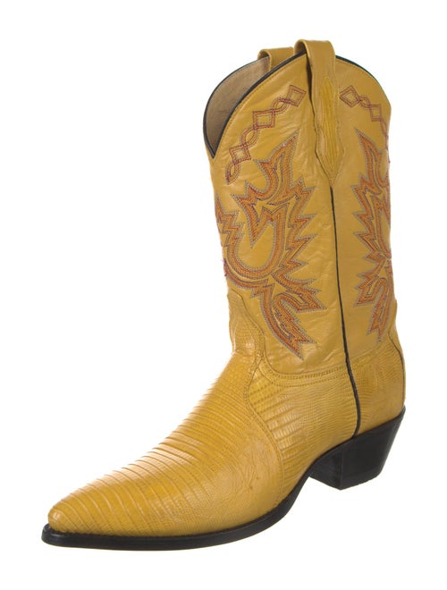 Dan Post Leather Patterned Western Boots