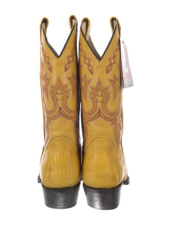 Dan Post Leather Patterned Western Boots