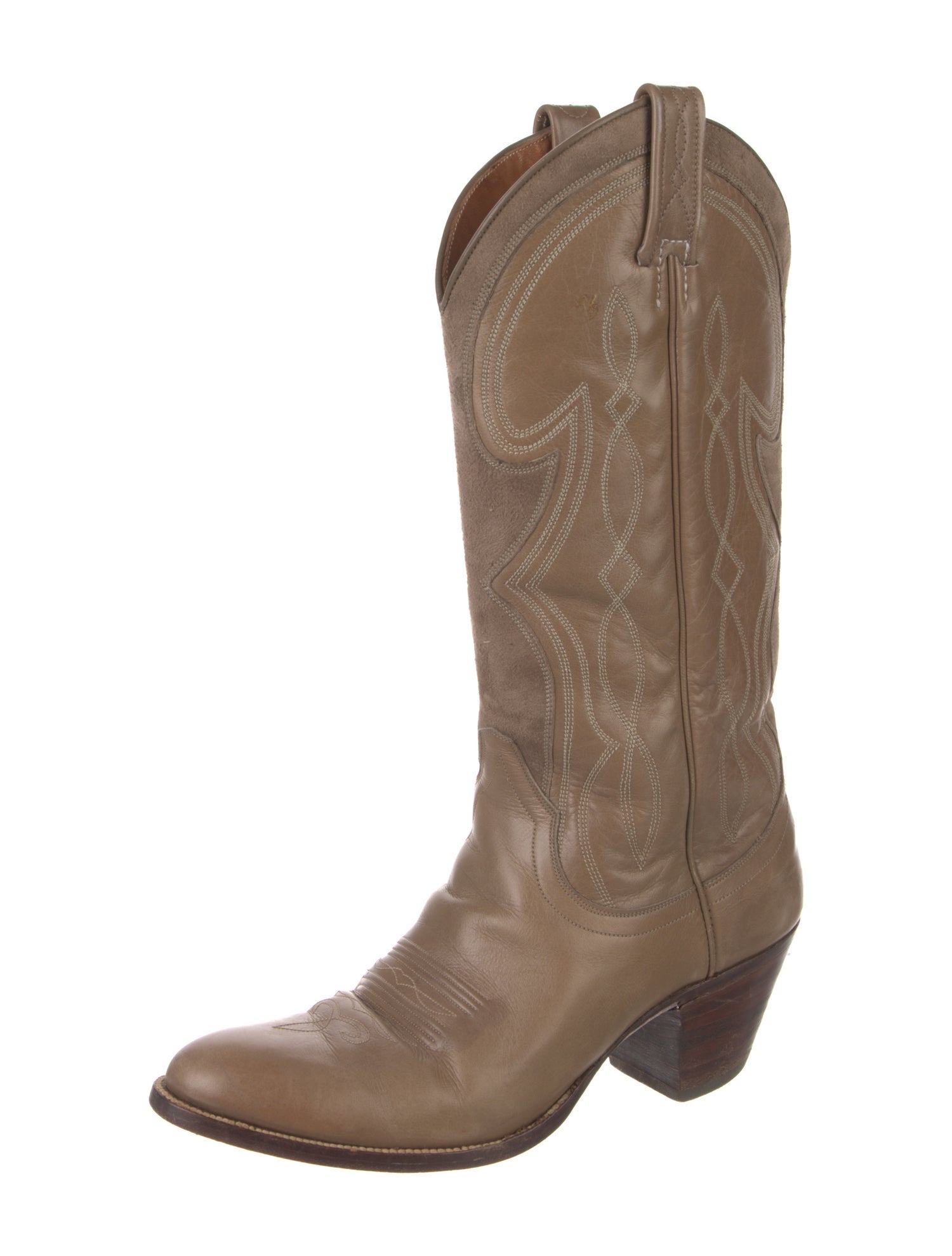 Dan Post Leather Patterned Western Boots