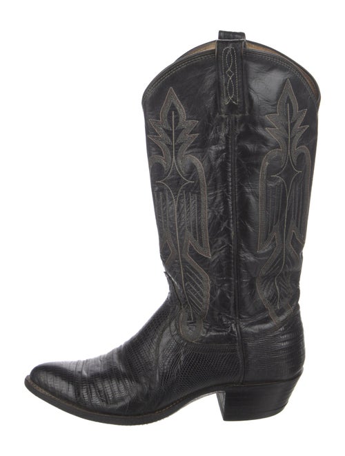 Dan Post Lizard Embroidered Accent Western Boots
