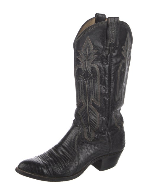 Dan Post Lizard Embroidered Accent Western Boots
