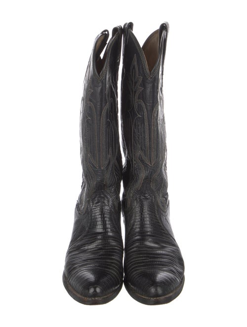 Dan Post Lizard Embroidered Accent Western Boots