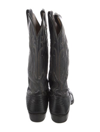Dan Post Lizard Embroidered Accent Western Boots