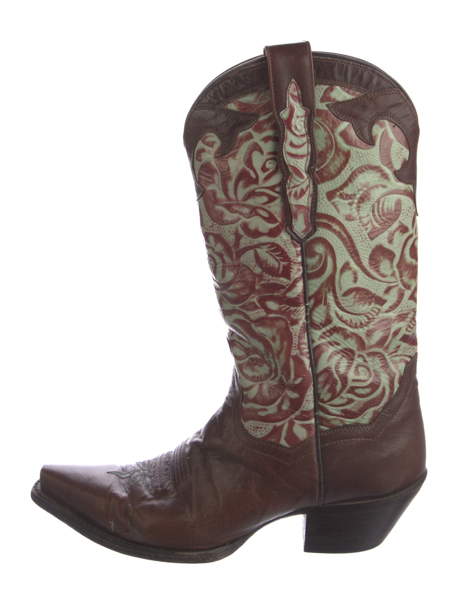 Dan Post Leather Patterned Western Boots