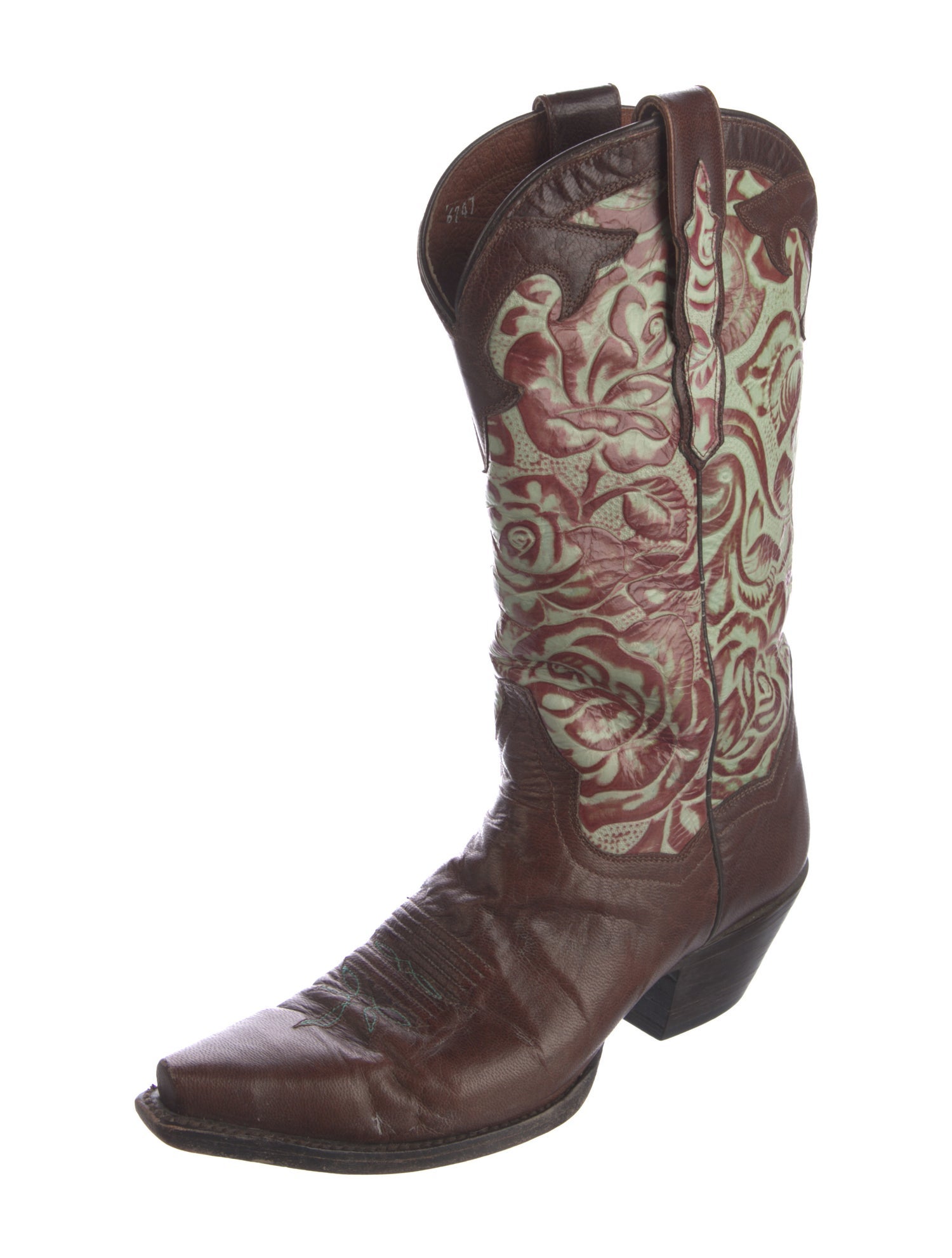 Dan Post Leather Patterned Western Boots