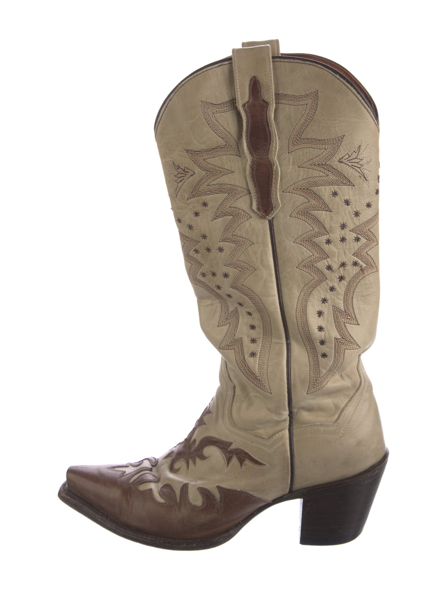 Dan Post Leather Patterned Western Boots