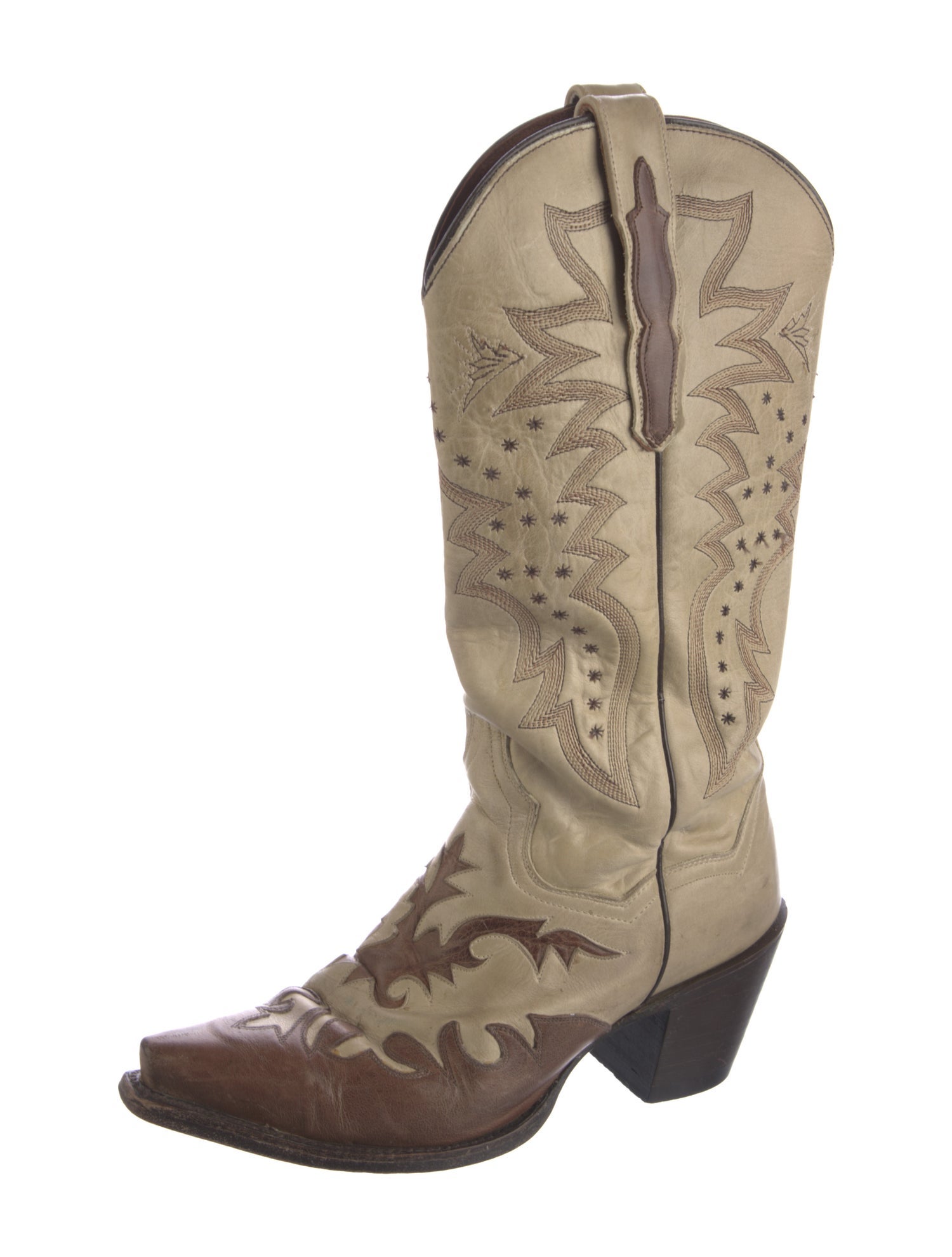 Dan Post Leather Patterned Western Boots