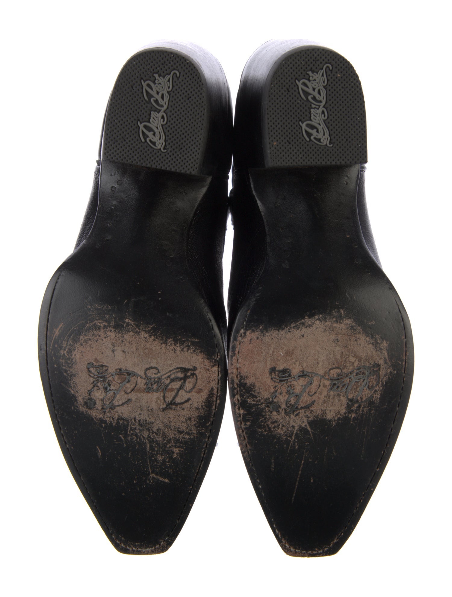 Dan Post Leather Embroidered Accent Western Boots