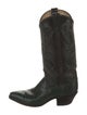 Dan Post Leather Embroidered Accent Western Boots