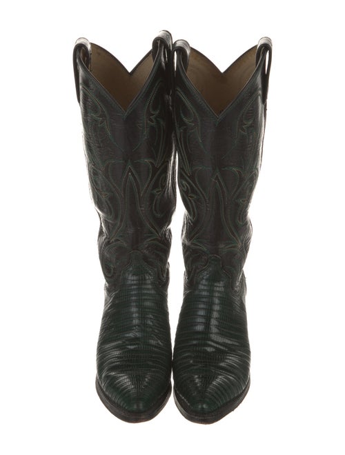 Dan Post Leather Embroidered Accent Western Boots