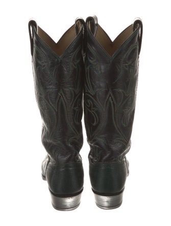 Dan Post Leather Embroidered Accent Western Boots
