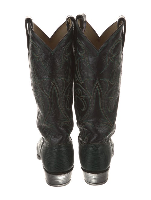 Dan Post Leather Embroidered Accent Western Boots