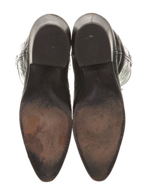 Dan Post Leather Embroidered Accent Western Boots