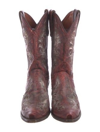 Dan Post Leather Patterned Western Boots