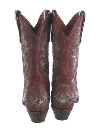 Dan Post Leather Patterned Western Boots