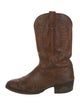 Dan Post Leather Embroidered Accent Western Boots