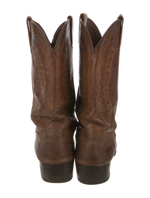 Dan Post Leather Embroidered Accent Western Boots