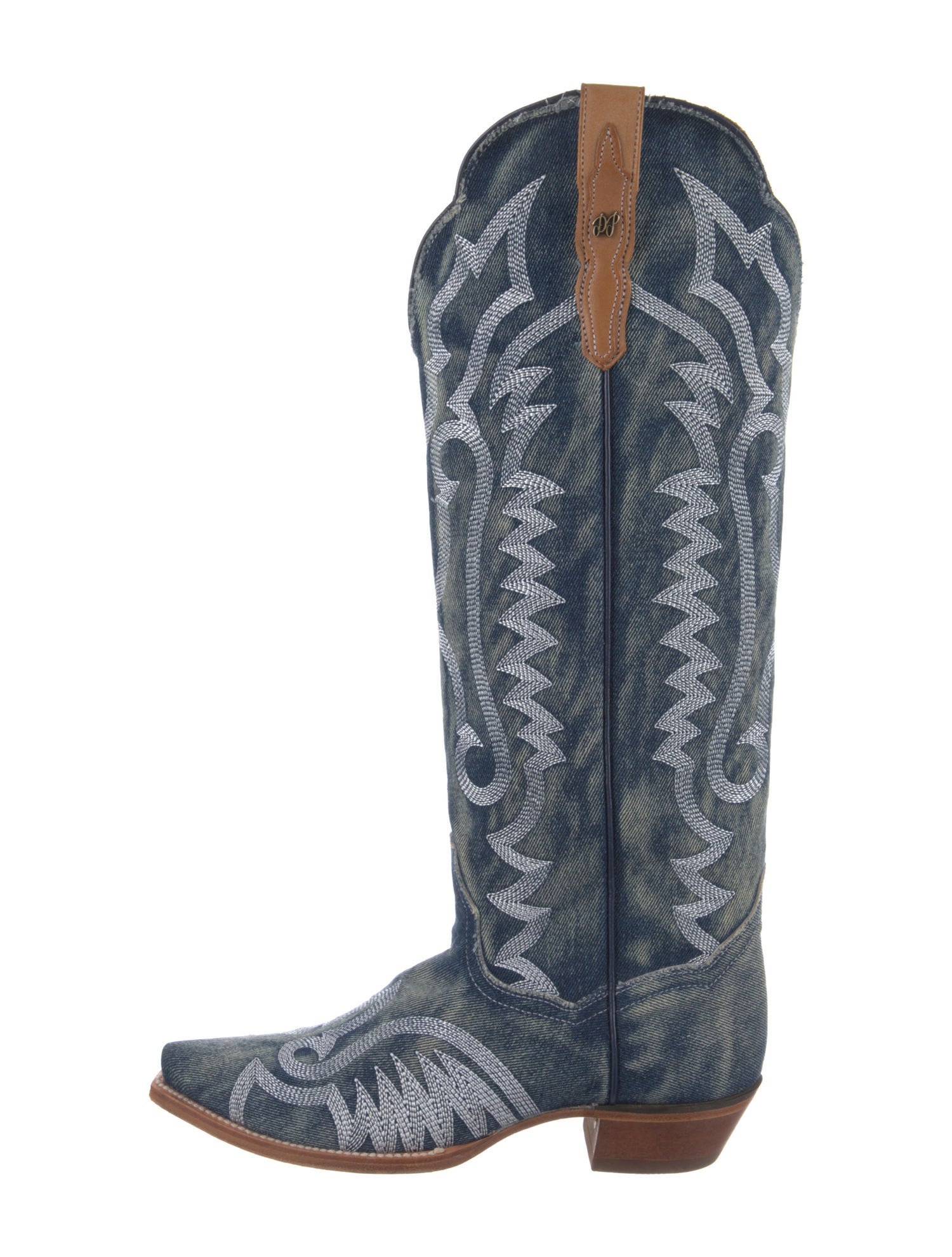 Dan Post Denim Patterned Western Boots