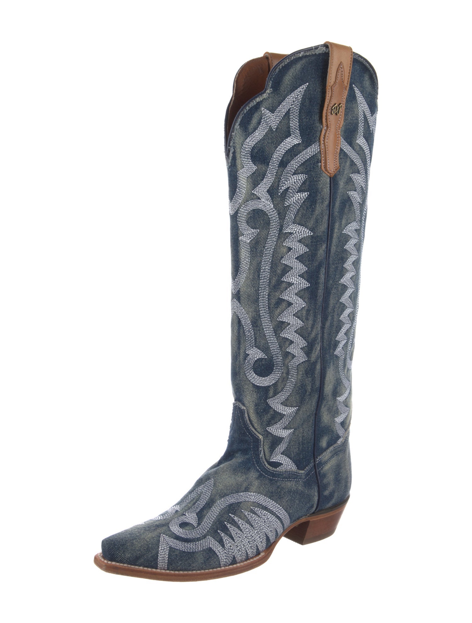 Dan Post Denim Patterned Western Boots