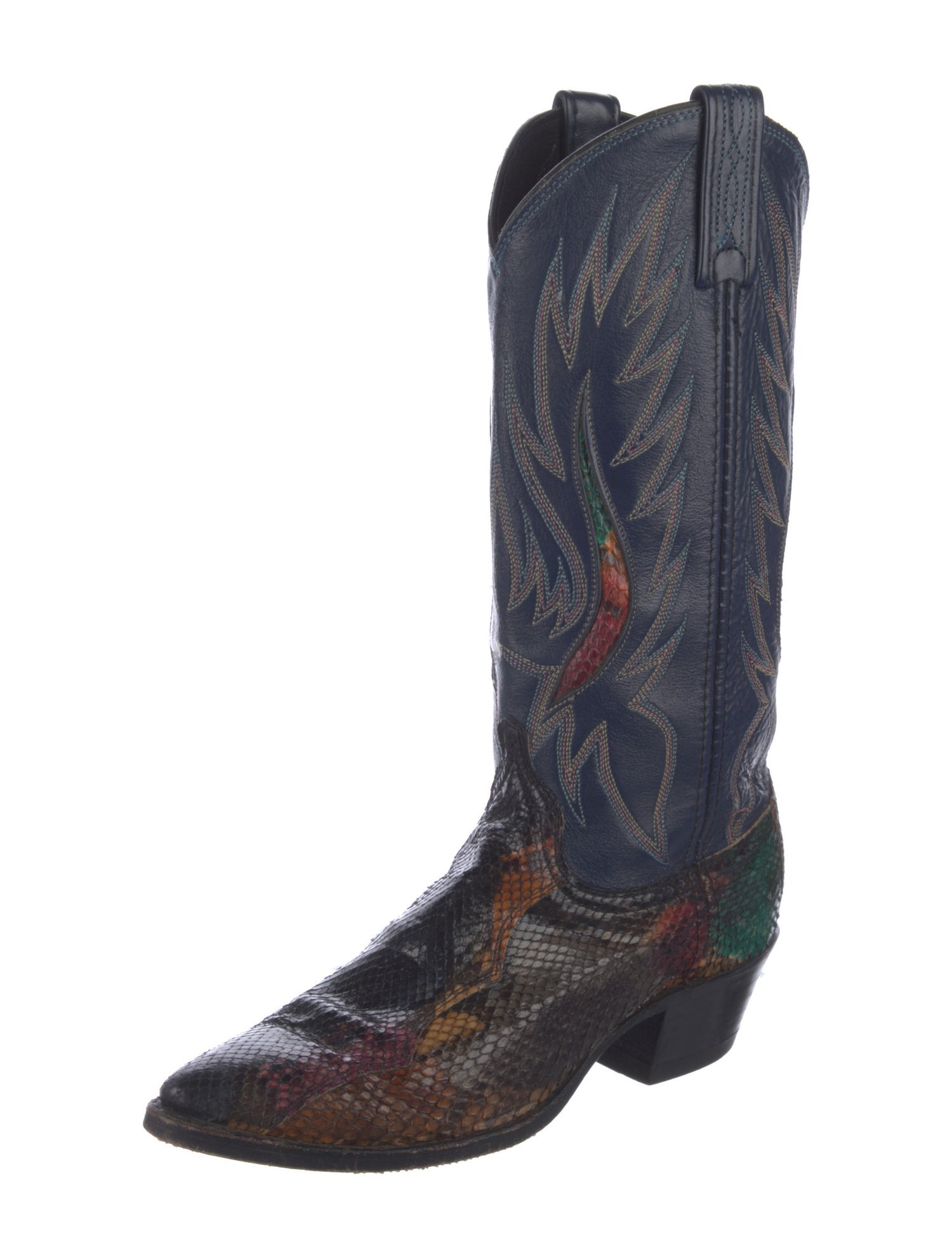 Dan Post Snakeskin Printed Western Boots