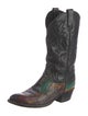 Dan Post Leather Embroidered Accent Western Boots