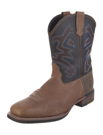 Dan Post Leather Patterned Western Boots