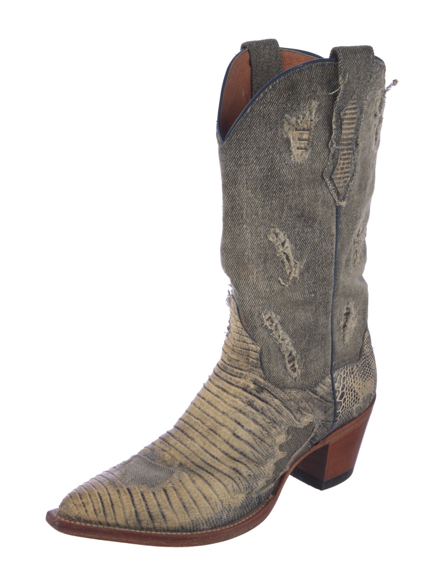 Dan Post Leather Animal Print Western Boots