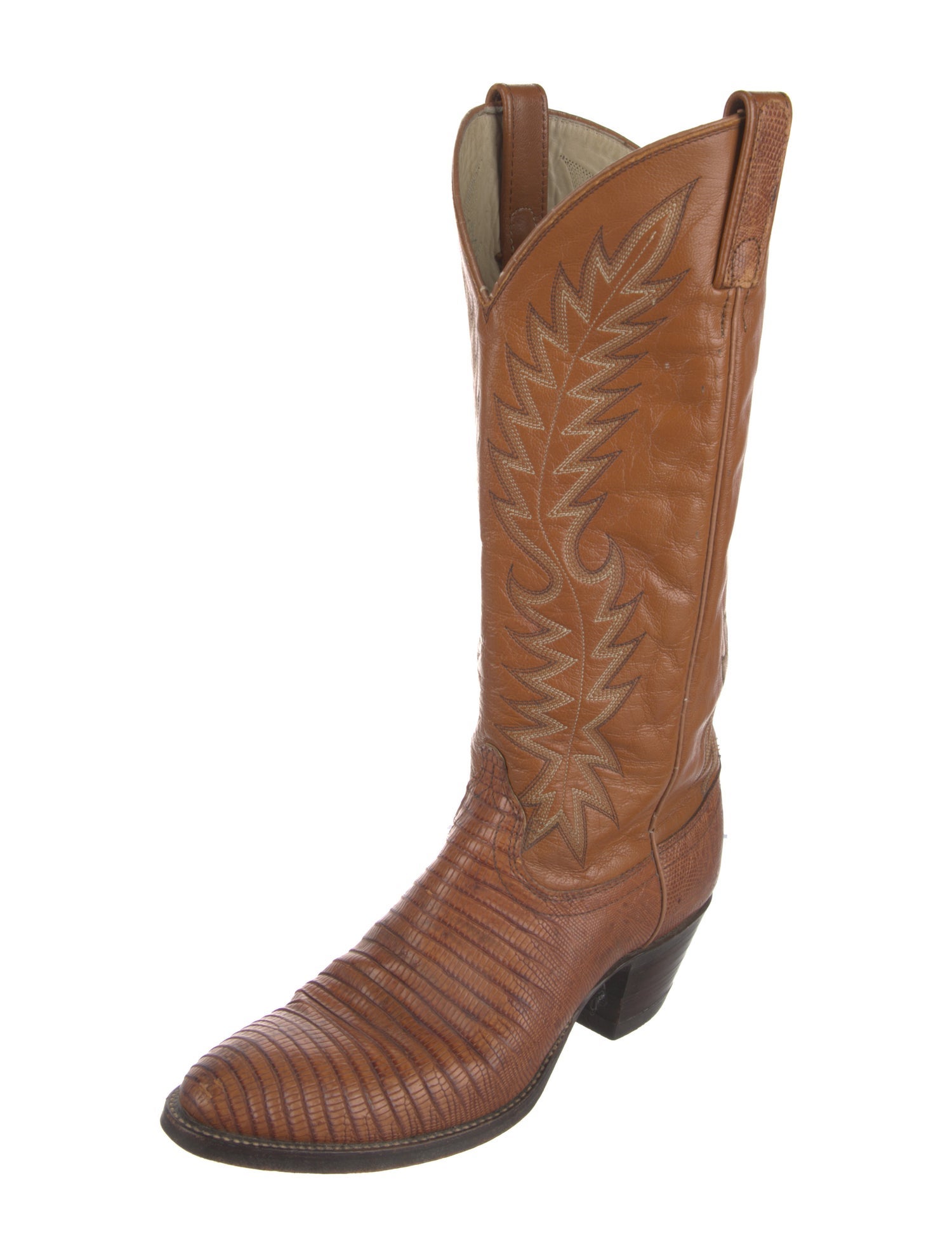 Dan Post Lizard Embroidered Accent Western Boots