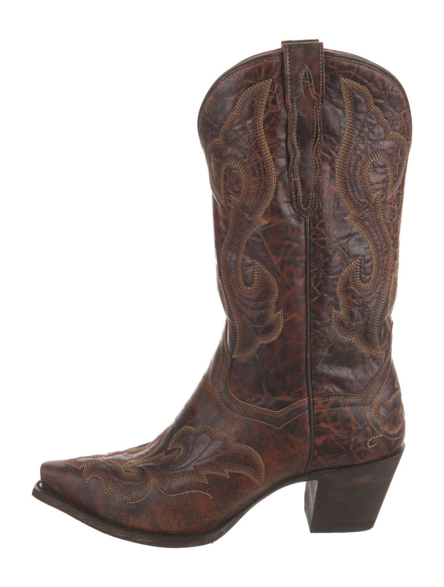 Dan Post Leather Patterned Western Boots