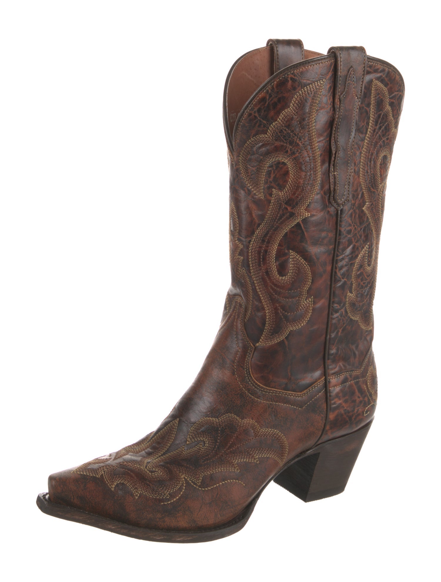 Dan Post Leather Patterned Western Boots
