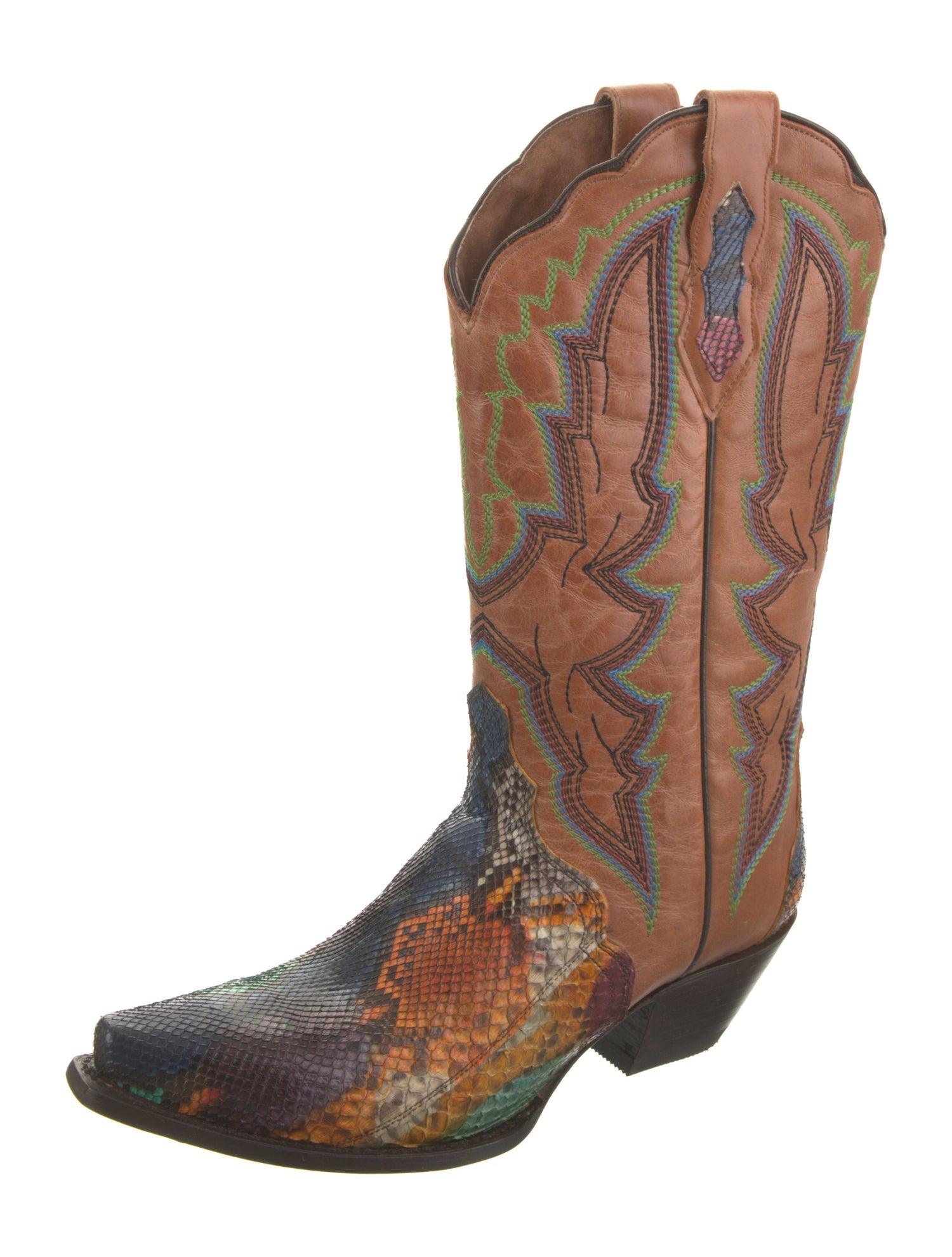 Dan Post Leather Printed Western Boots