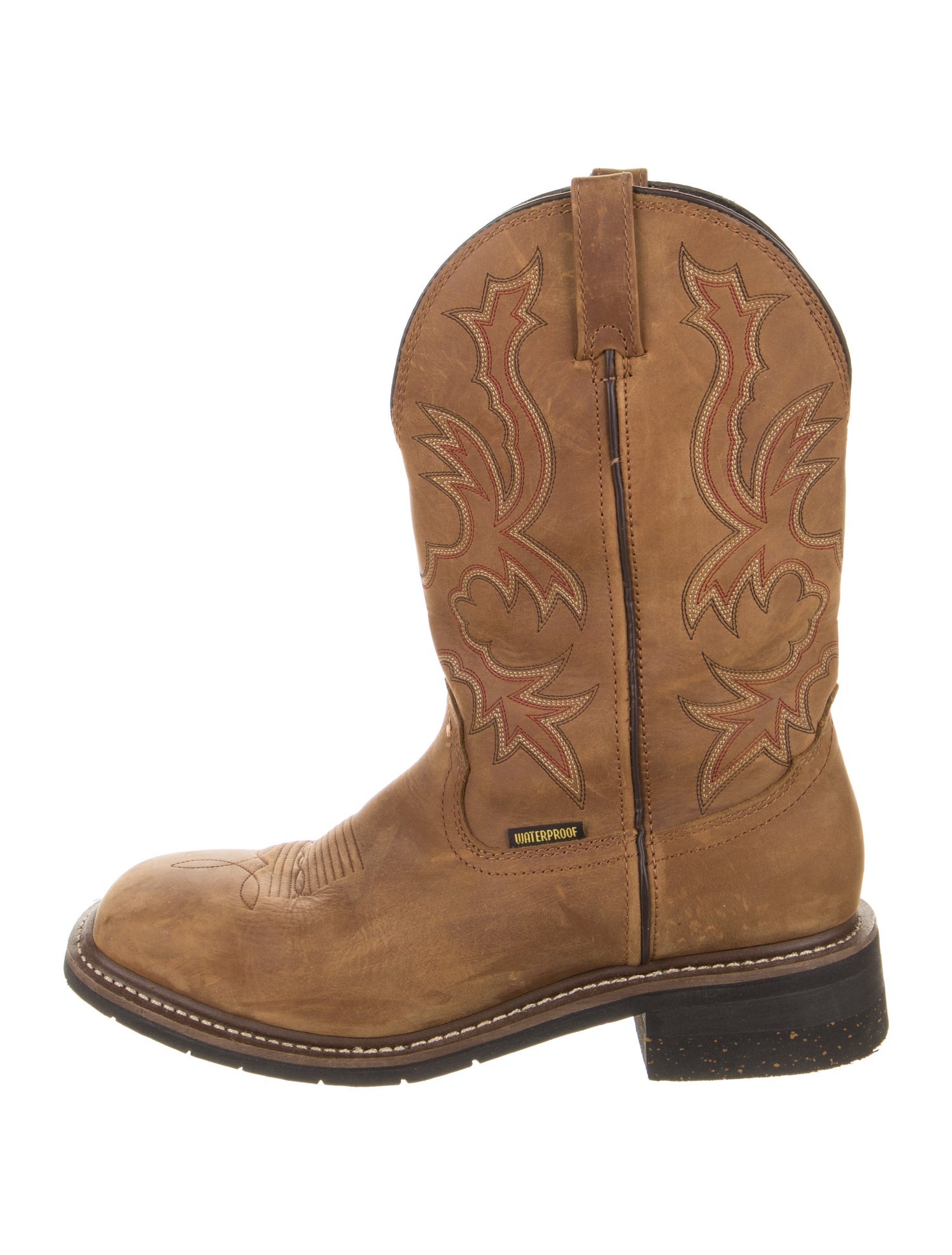 Dan Post Leather Embroidered Accent Western Boots