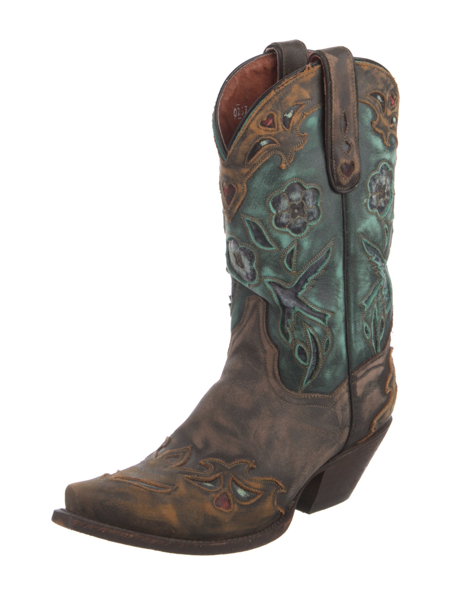 Dan Post Leather Patterned Western Boots