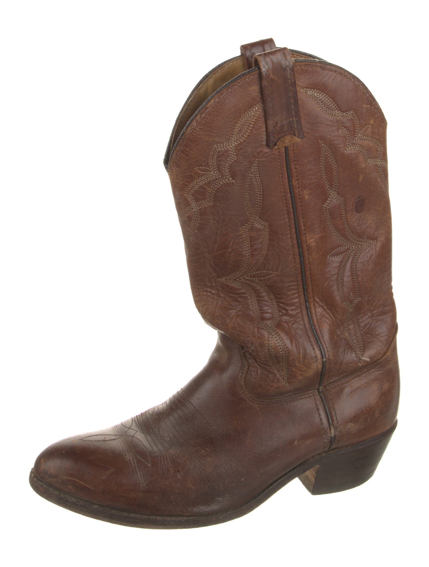 Dan Post Leather Patterned Western Boots