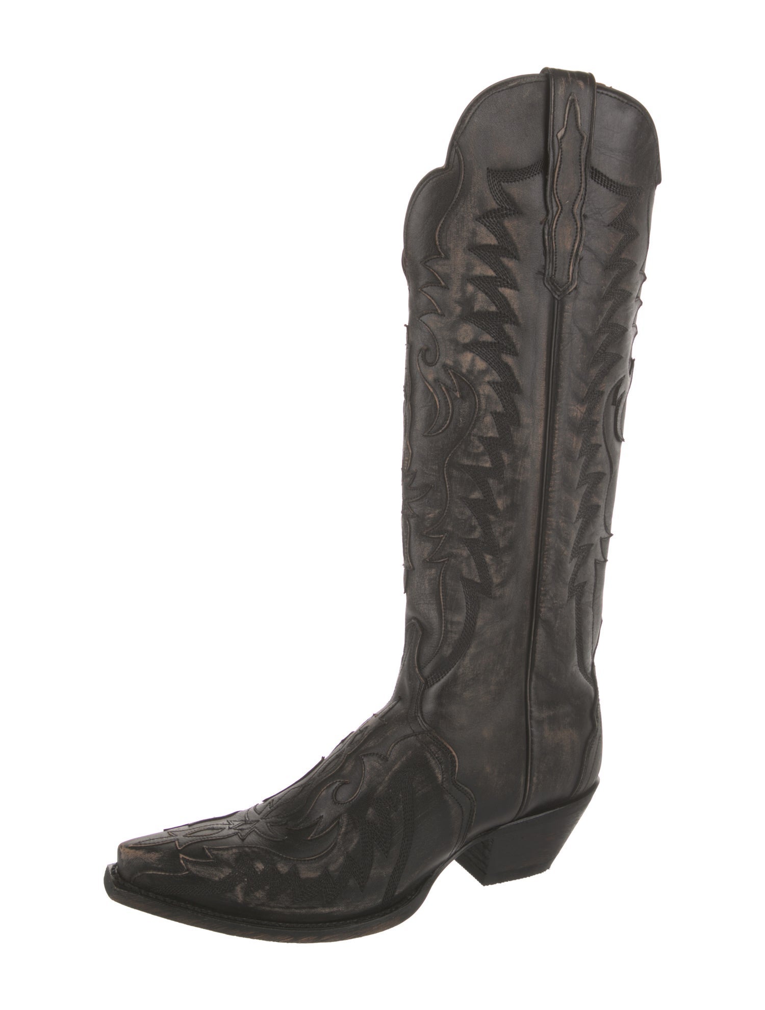 Dan Post Leather Patterned Western Boots w/ Tags