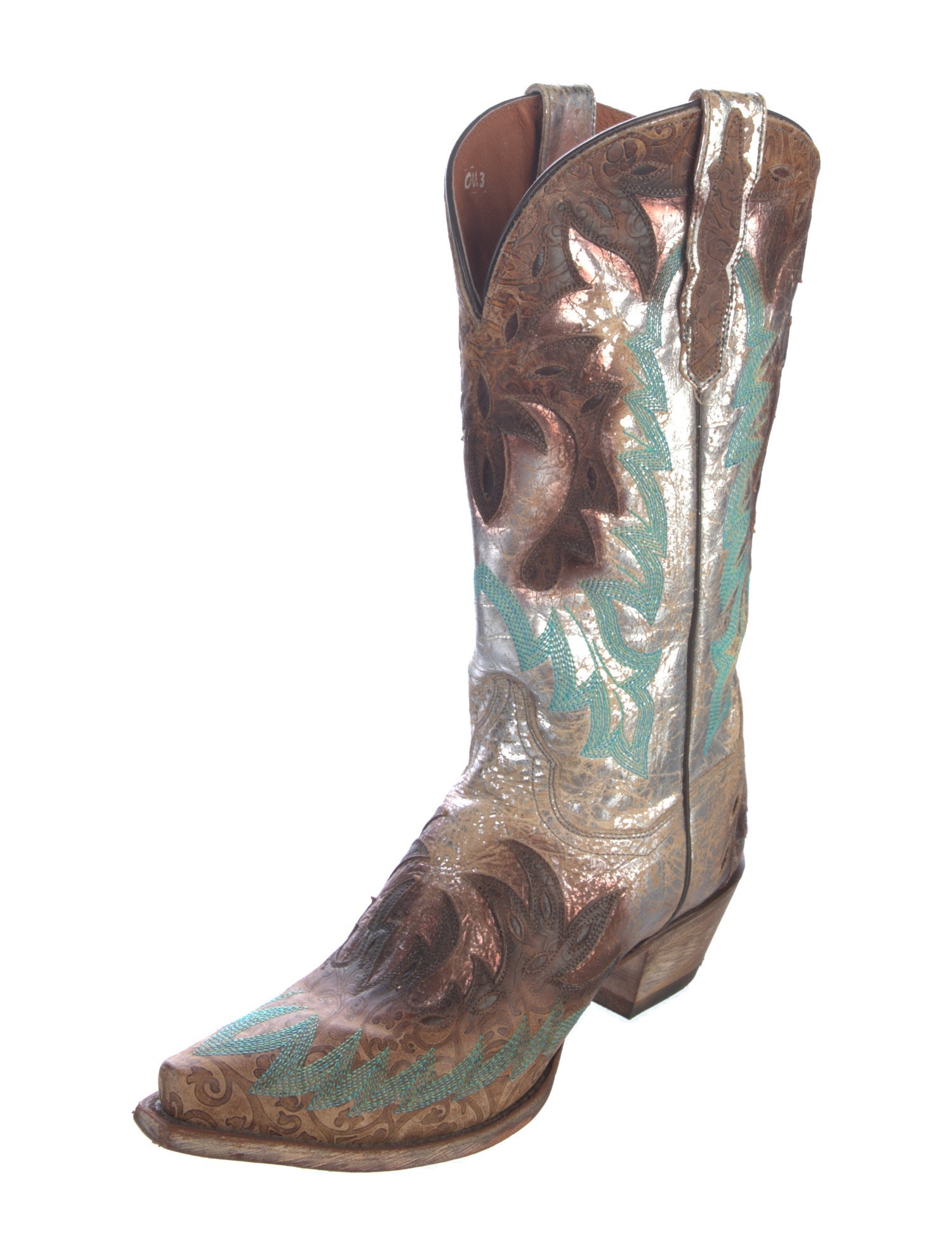Dan Post Leather Printed Western Boots