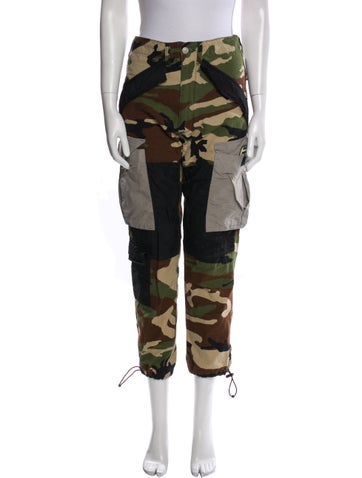 Daniel Patrick Pants Camouflage Print Straight Leg XS