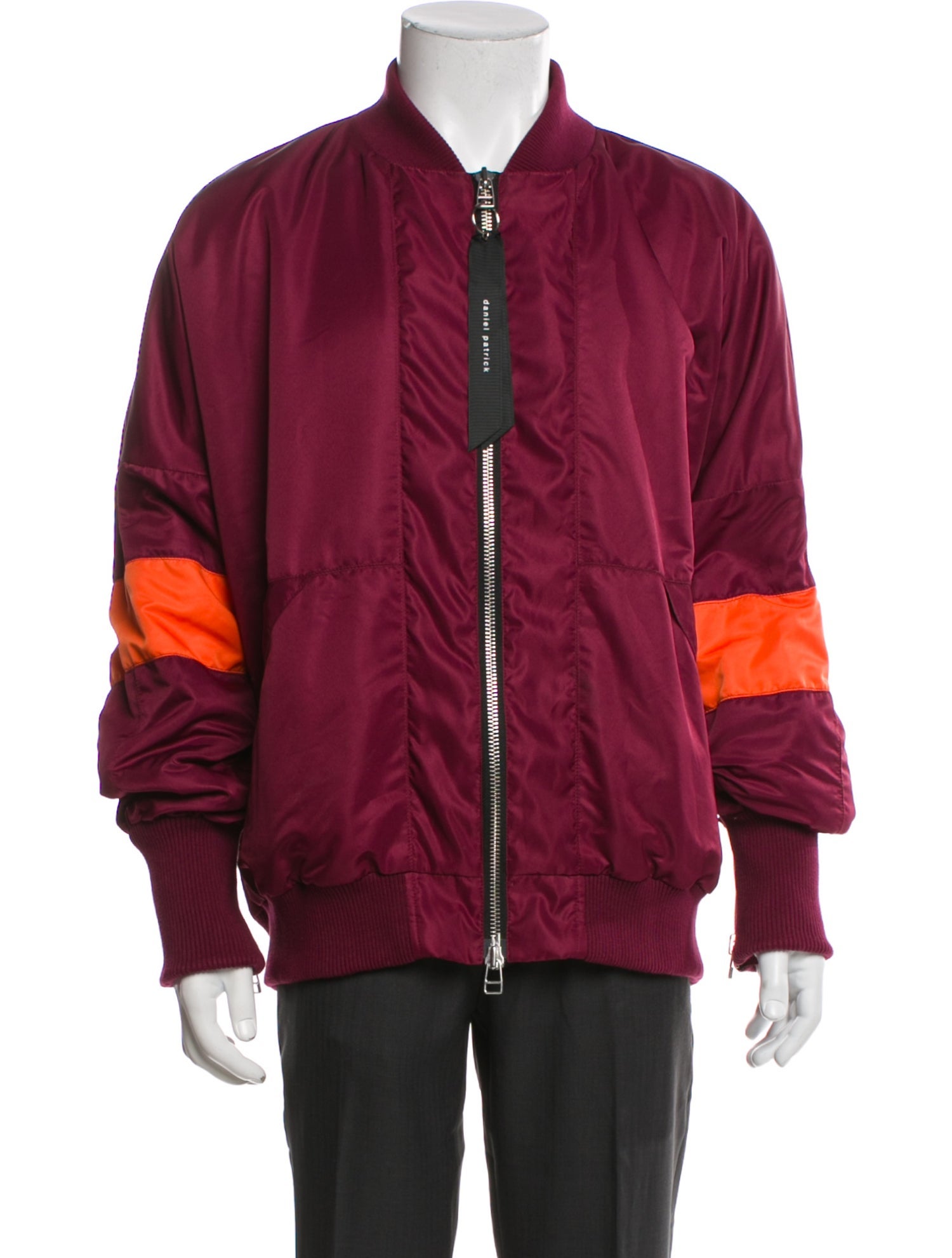 Daniel Patrick Colorblock Pattern Bomber Jacket