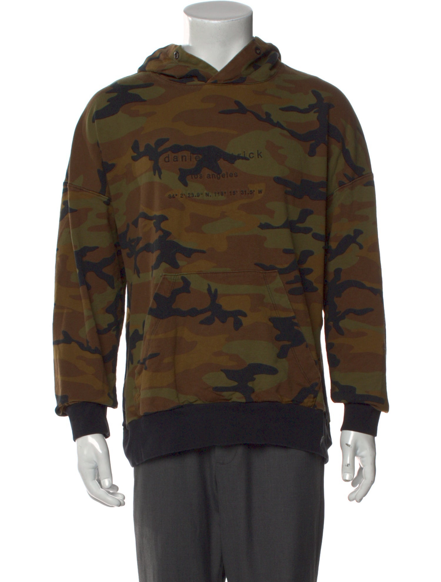 Daniel Patrick Printed Crew Neck Hoodie