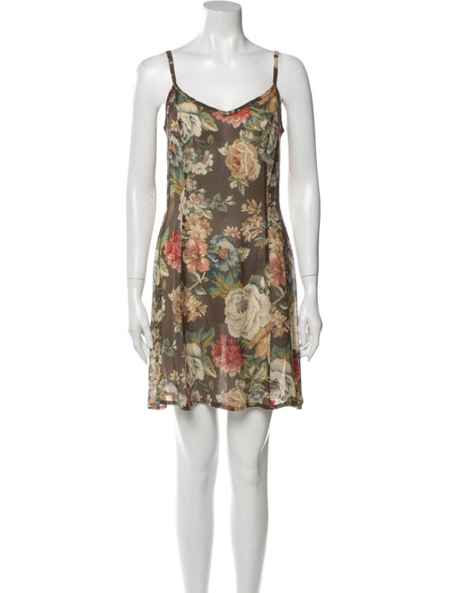 Gerard Darel Silk Mini Dress Brown