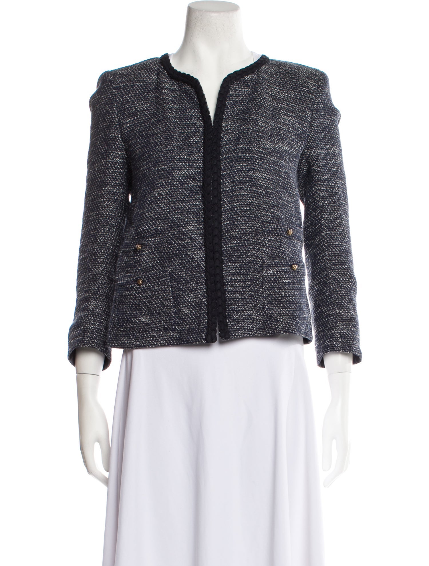 Gerard Darel Tweed Pattern Evening Jacket
