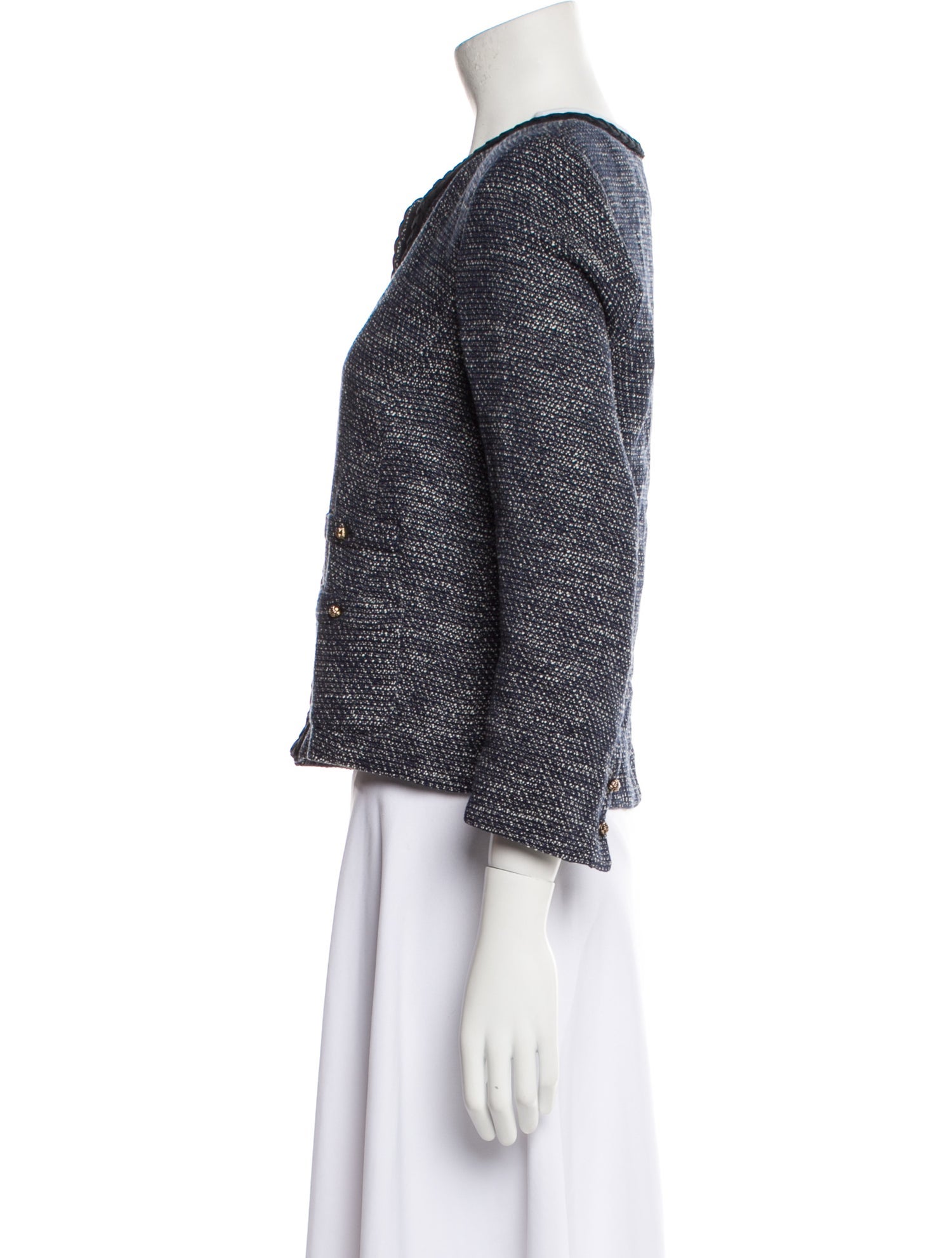 Gerard Darel Tweed Pattern Evening Jacket