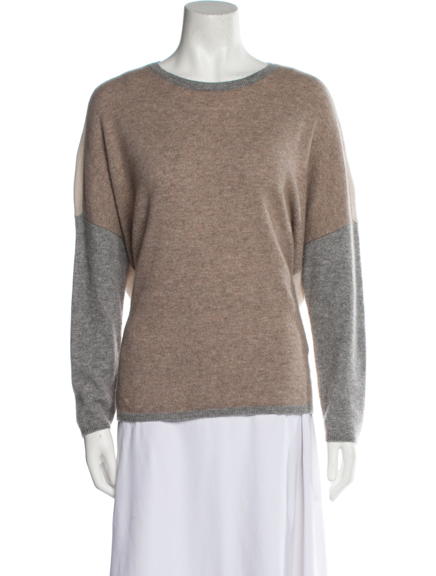 Gerard Darel Cashmere Colorblock Pattern Sweater