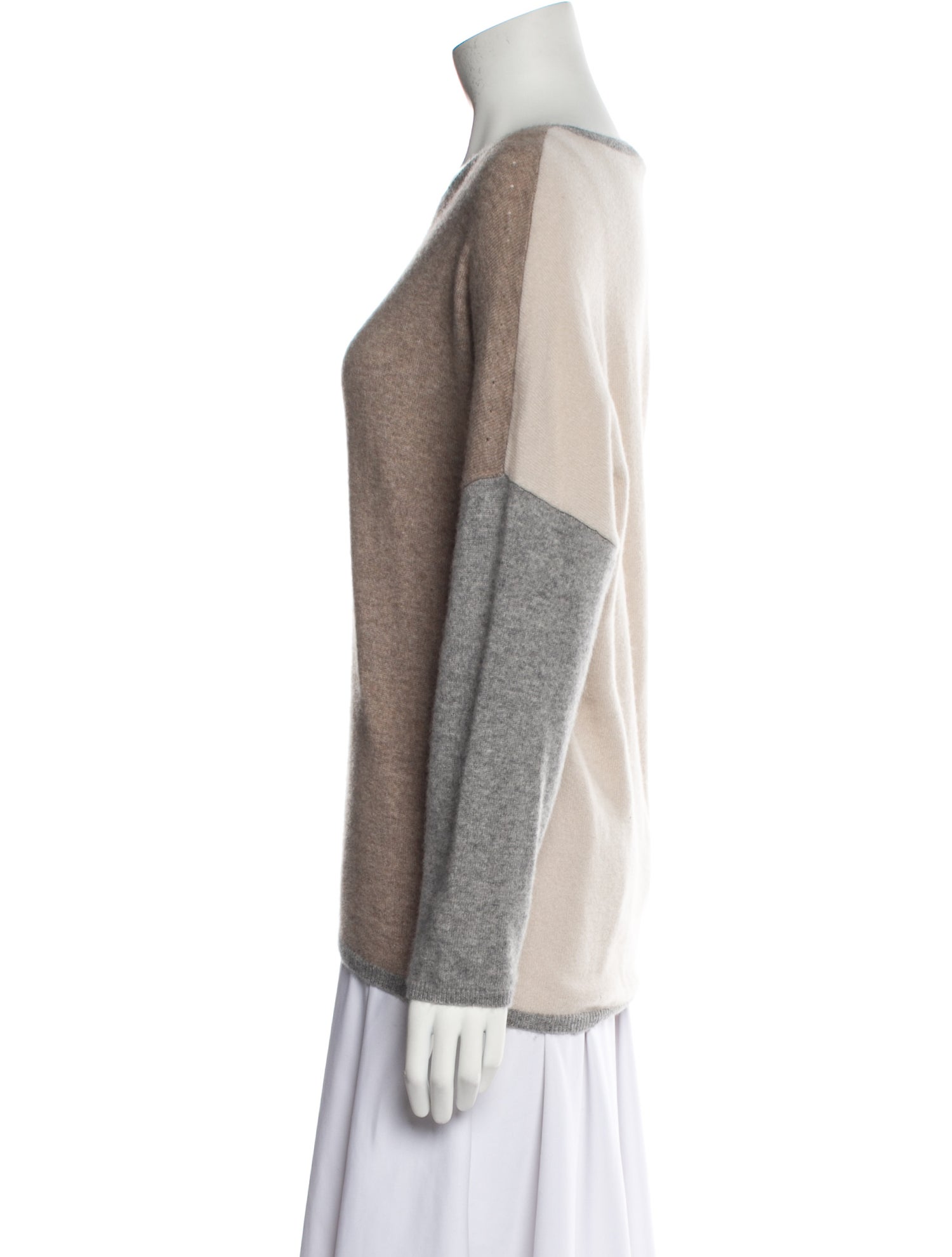 Gerard Darel Cashmere Colorblock Pattern Sweater