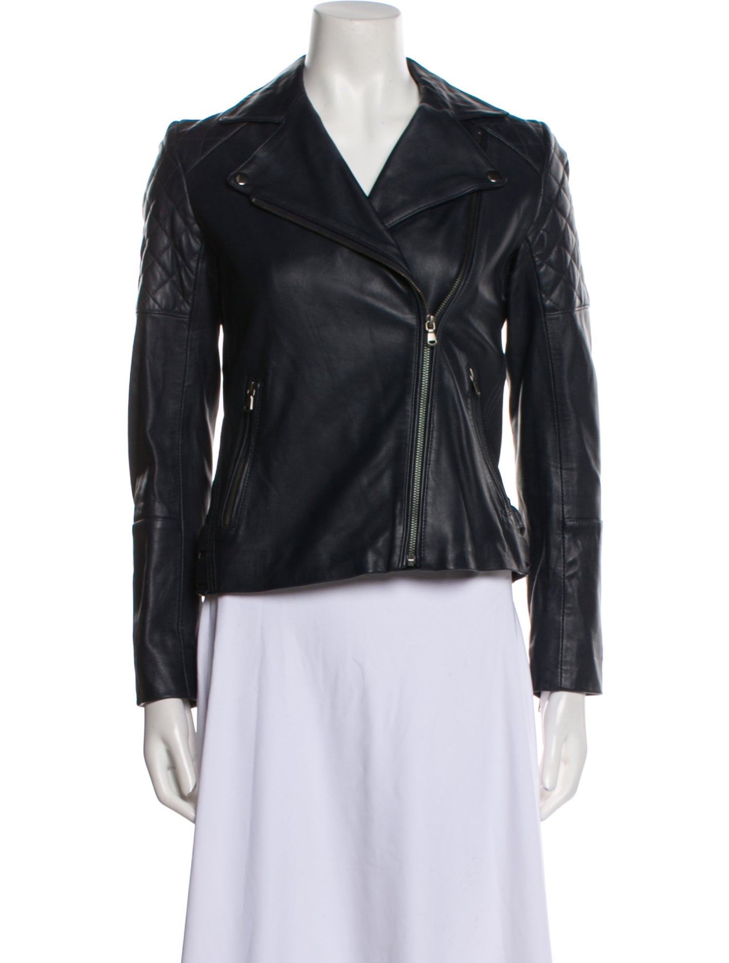 Gerard Darel Lamb Leather Biker Jacket