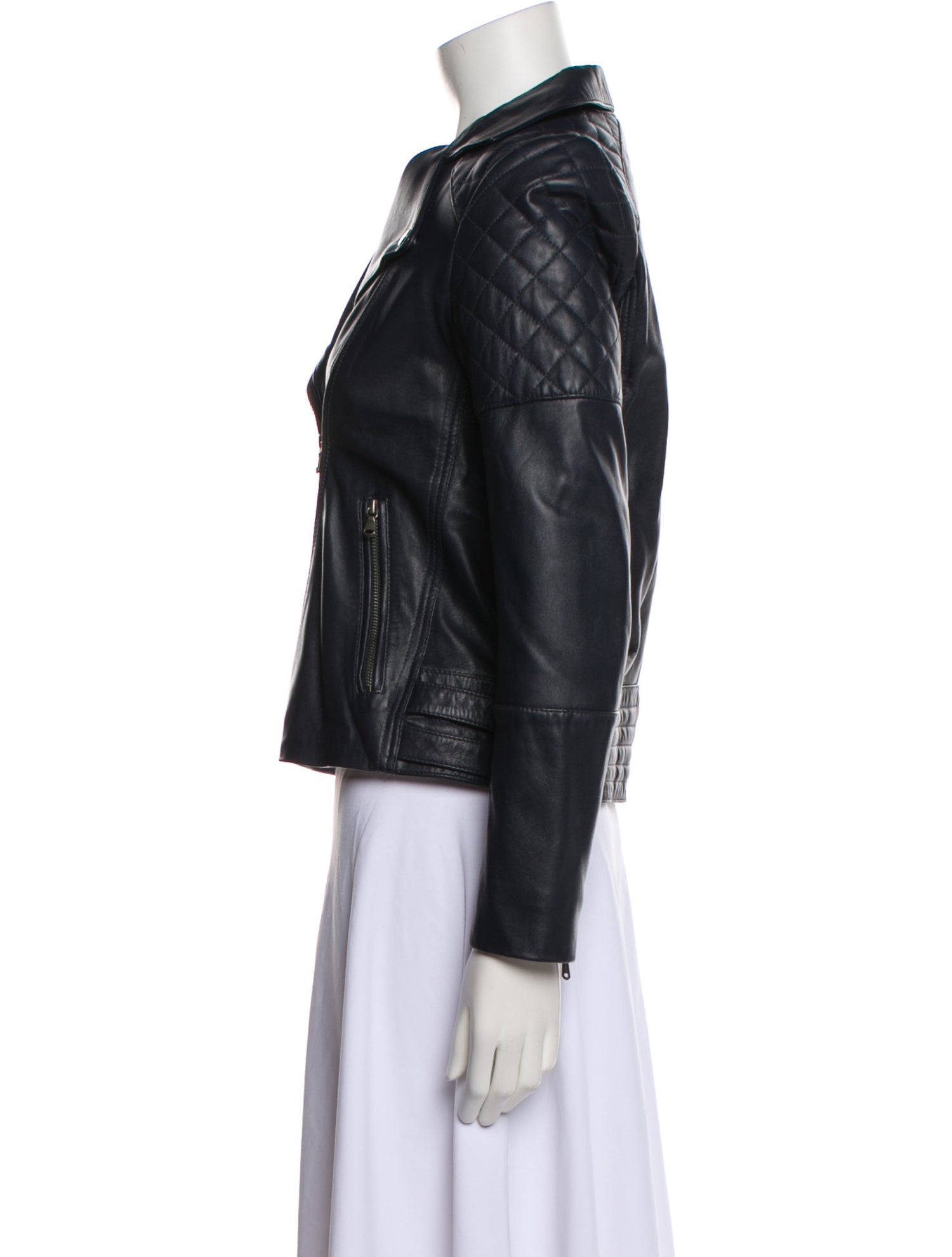 Gerard Darel Lamb Leather Biker Jacket