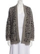 Gerard Darel Animal Print Open Front Sweater