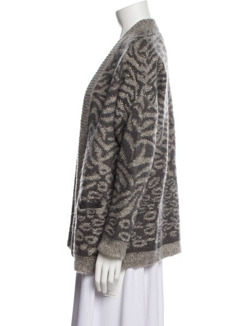 Gerard Darel Animal Print Open Front Sweater