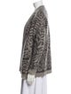Gerard Darel Animal Print Open Front Sweater